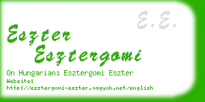 eszter esztergomi business card